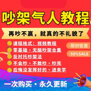 吵架指南教程视频全集从入门到精通技巧培训学习在线课程素材资料-淘宝虚拟仓