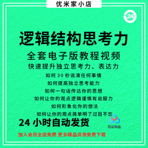 结构化逻辑思维能力训练视频课程表达清晰思维逻辑说服力教程资料-淘宝虚拟仓
