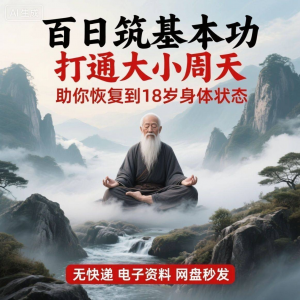 百日筑基功打通大小周天电子版视频课程动功通脉秘传心法打坐讲解-淘宝虚拟仓