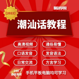 潮汕话视频教程自学习资料教学方言发音培训零基础揭阳潮州语入门-淘宝虚拟仓